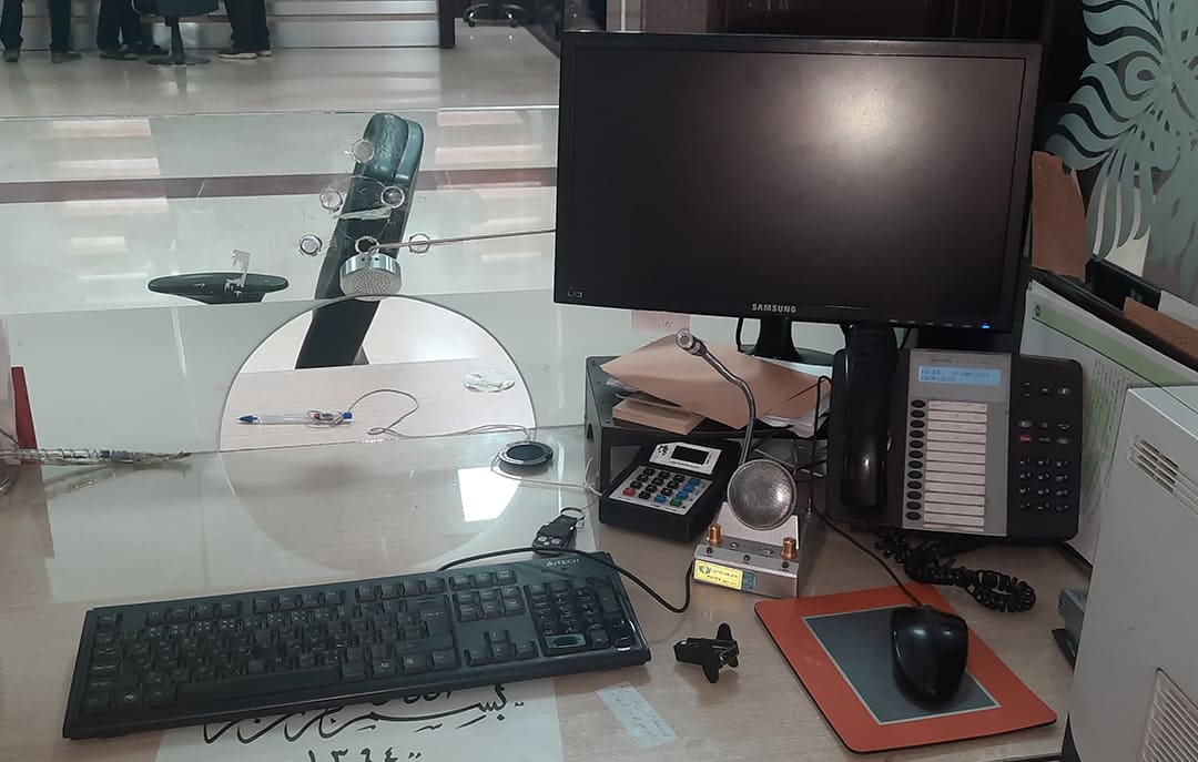 Cavac Counter Intercom System in Tehran Cemetery Reception Windows 1
